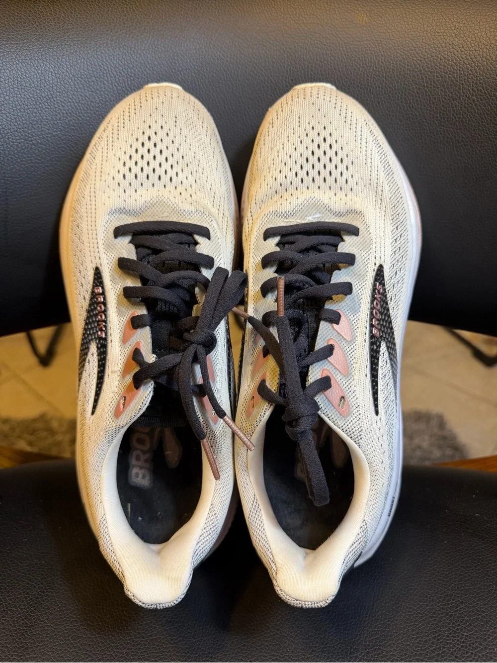Brooks Ghost 17 Women's Running Shoes White/Black/Rose Gold 8.5 1204311B105